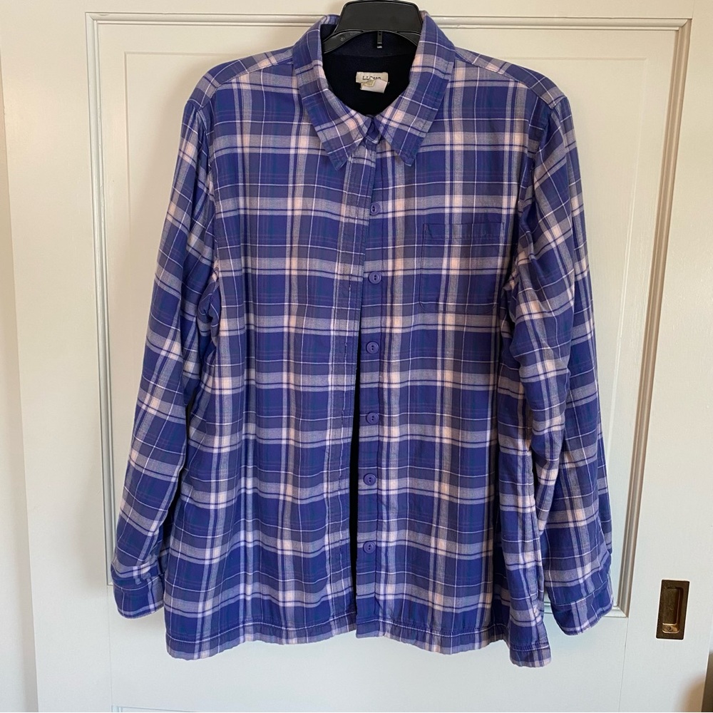 L.L. Bean fleece lined flannel